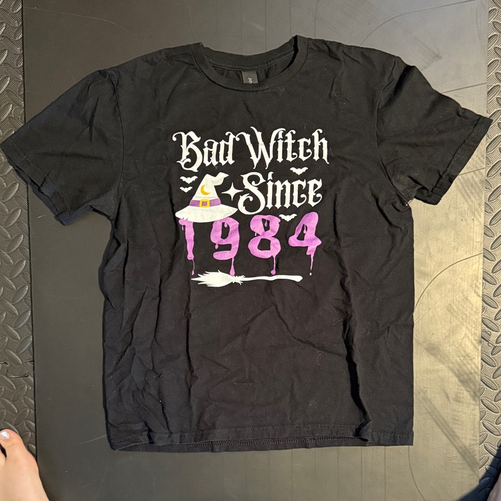 Black Graphic Tee bad witch since 1984 small